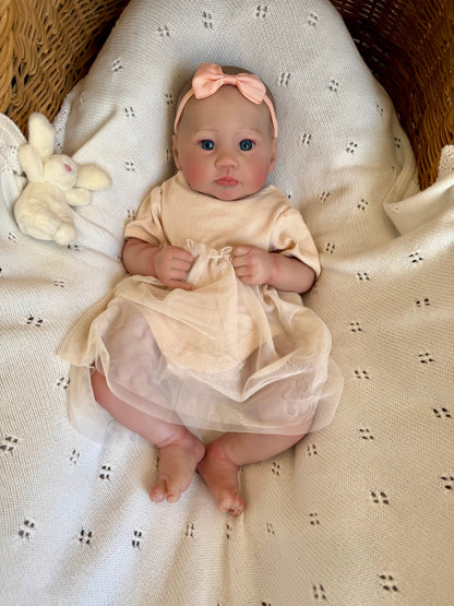 Amelia – Open Eyed Reborn Baby Doll | Realistic Newborn Girl – Crafted with Care in the UK