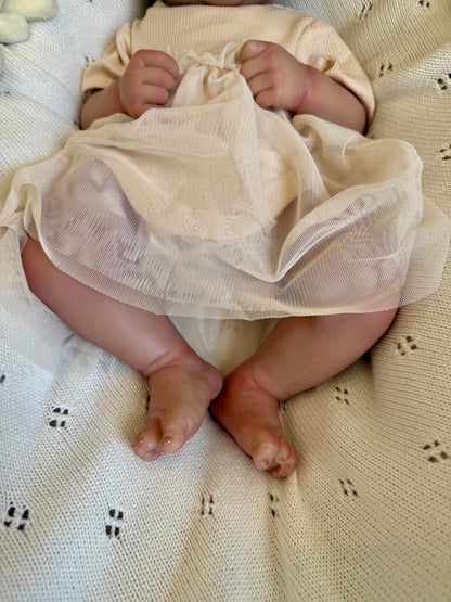 Amelia – Open Eyed Reborn Baby Doll | Realistic Newborn Girl – Crafted with Care in the UK