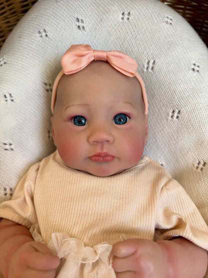 Amelia – Open Eyed Reborn Baby Doll | Realistic Newborn Girl – Crafted with Care in the UK