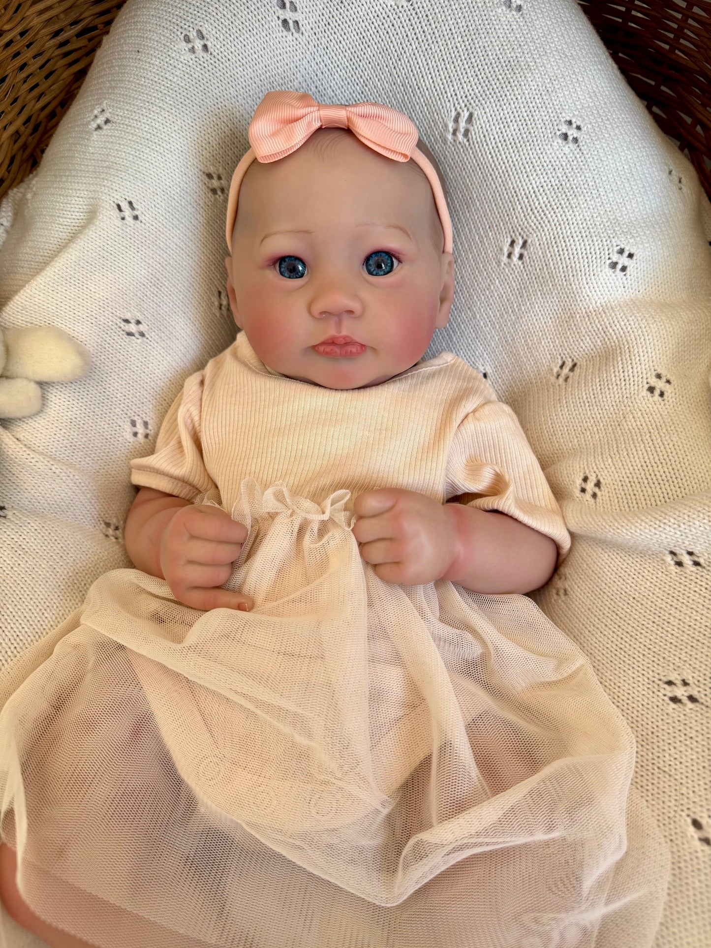 Amelia – Open Eyed Reborn Baby Doll | Realistic Newborn Girl – Crafted with Care in the UK