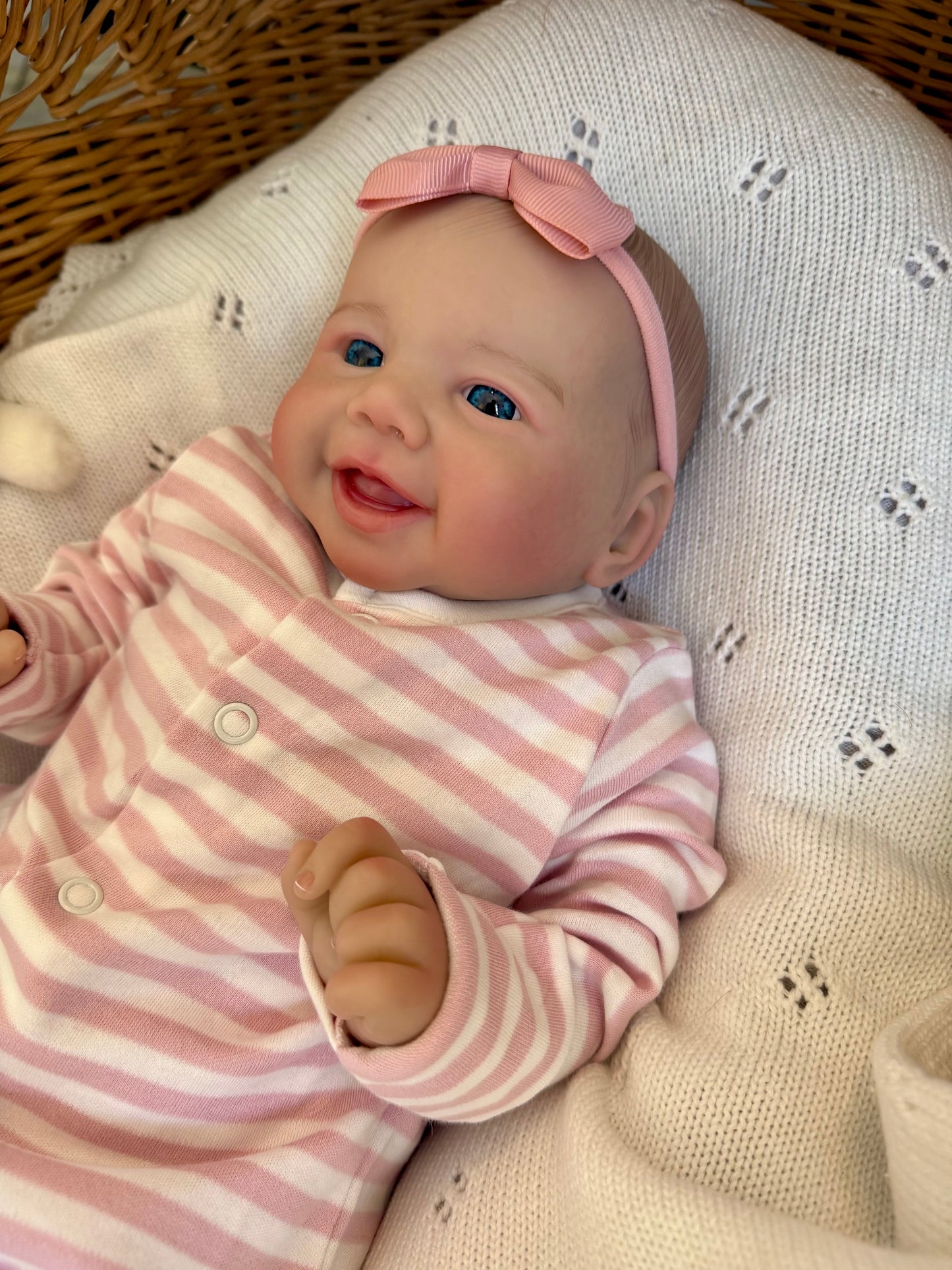 Emmie – Open Eyed Reborn Baby Doll | Realistic Newborn Girl – Crafted with Care in the UK