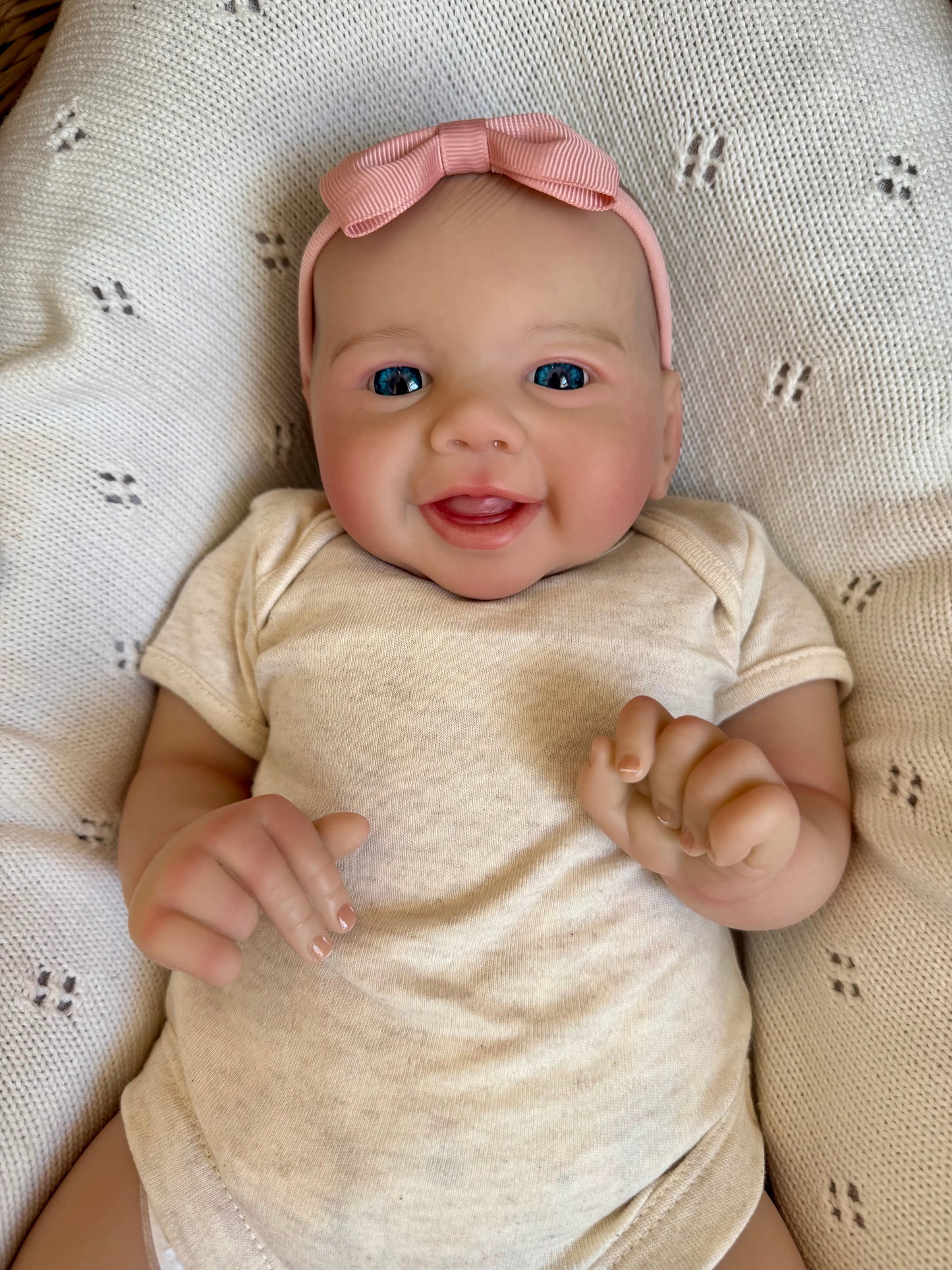 Emmie – Open Eyed Reborn Baby Doll | Realistic Newborn Girl – Crafted with Care in the UK