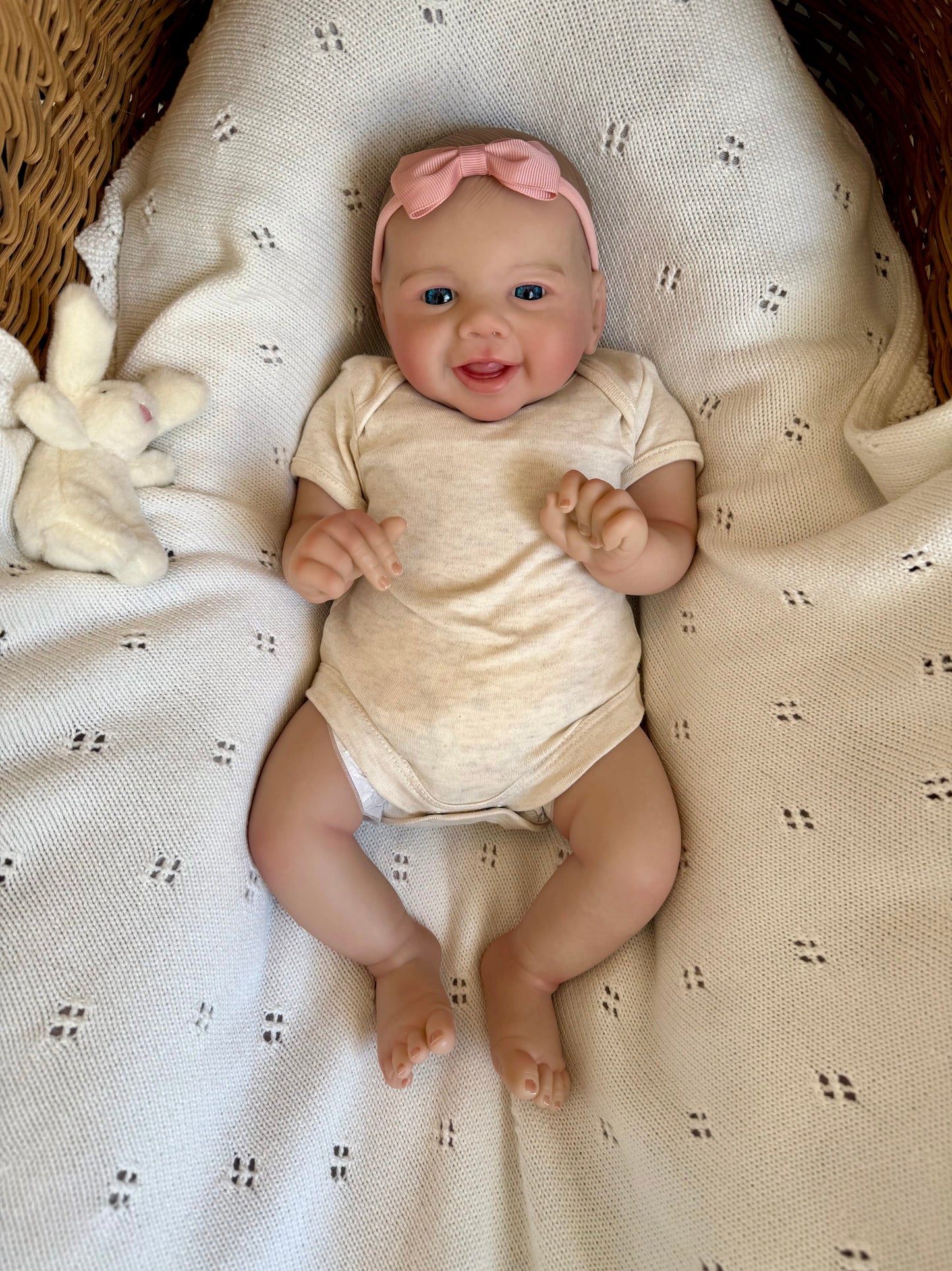Emmie – Open Eyed Reborn Baby Doll | Realistic Newborn Girl – Crafted with Care in the UK