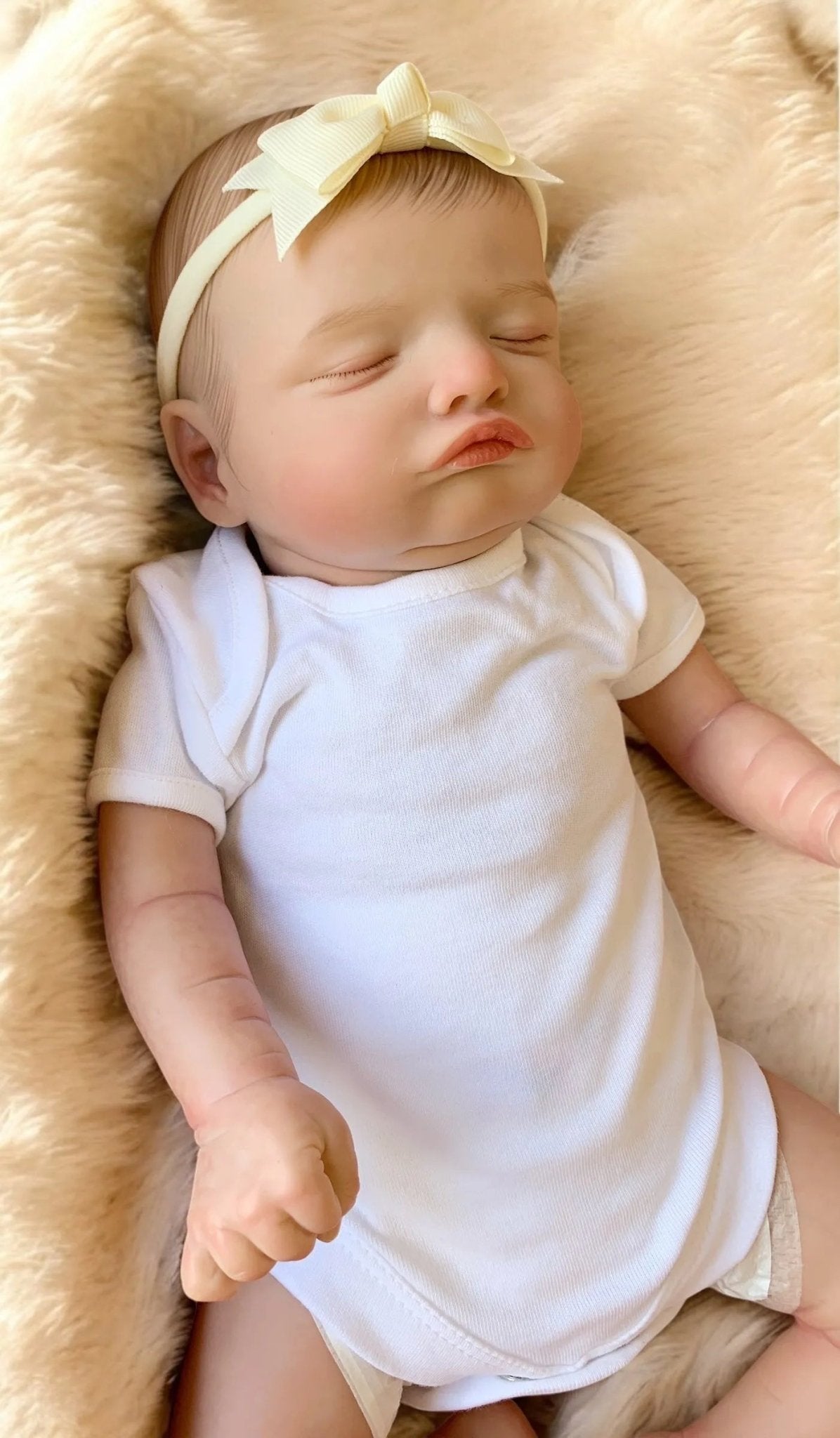 Rosie – Closed Eyed Reborn Baby Doll | Realistic Newborn Girl – Crafted with Care in the UK
