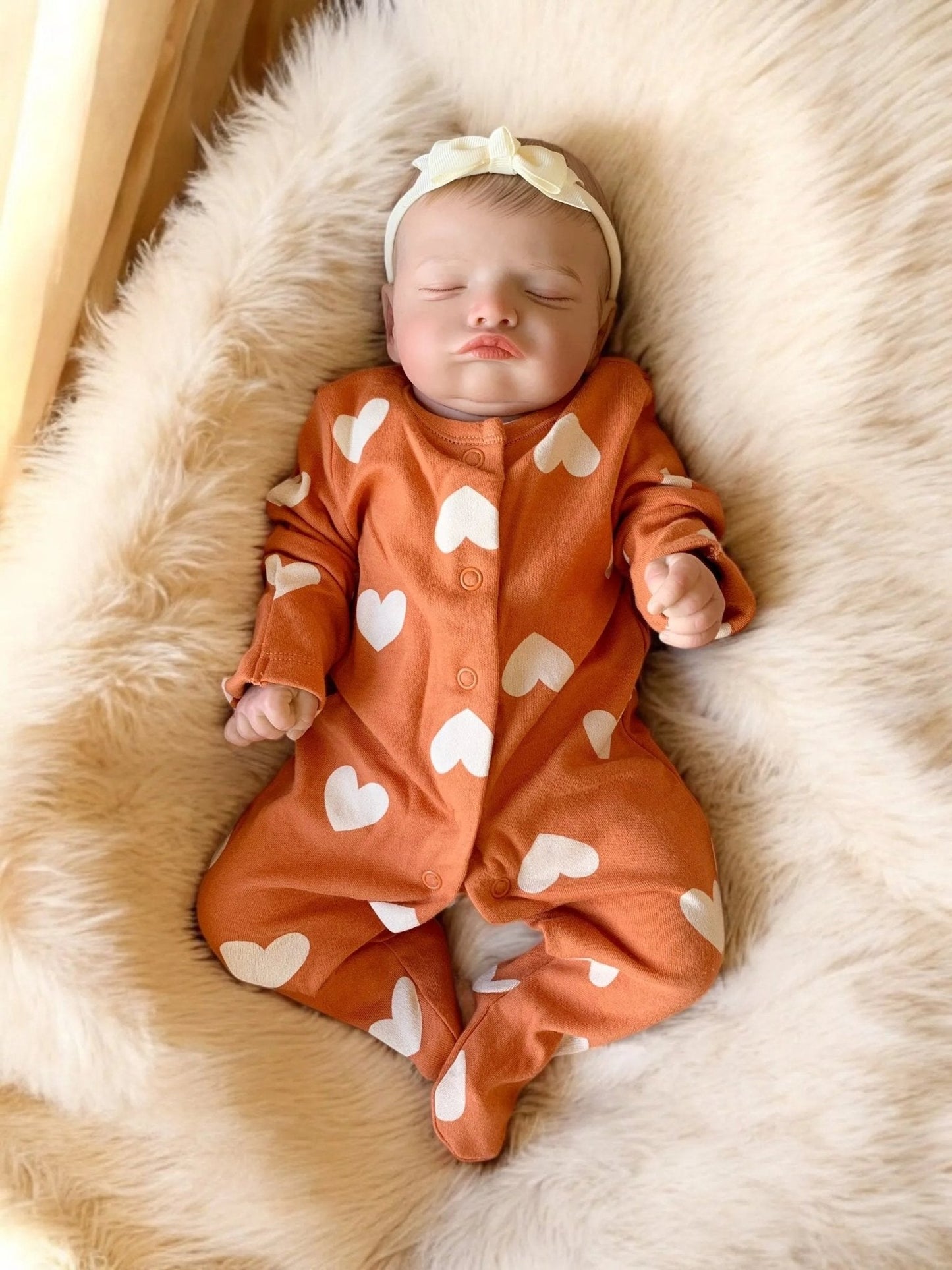 Rosie – Closed Eyed Reborn Baby Doll | Realistic Newborn Girl – Crafted with Care in the UK
