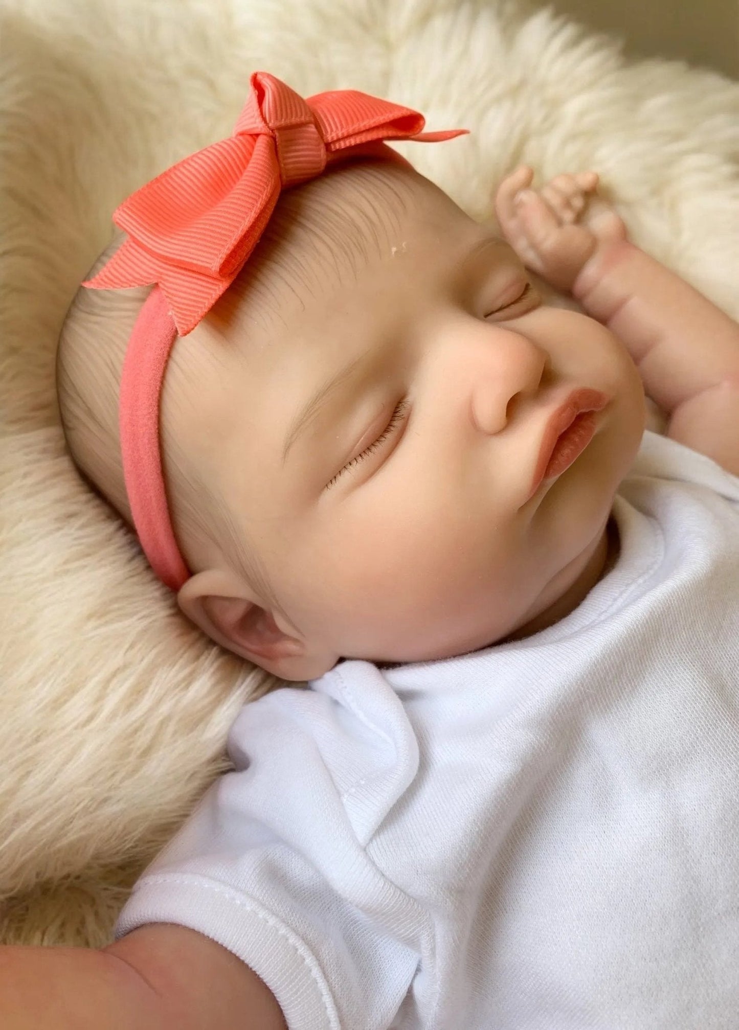 Rosie – Closed Eyed Reborn Baby Doll | Realistic Newborn Girl – Crafted with Care in the UK