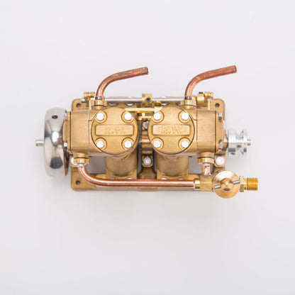 RW-L2 Retro Mini Inline Double Cylinder Steam Engine Model for 70-130cm Steamship