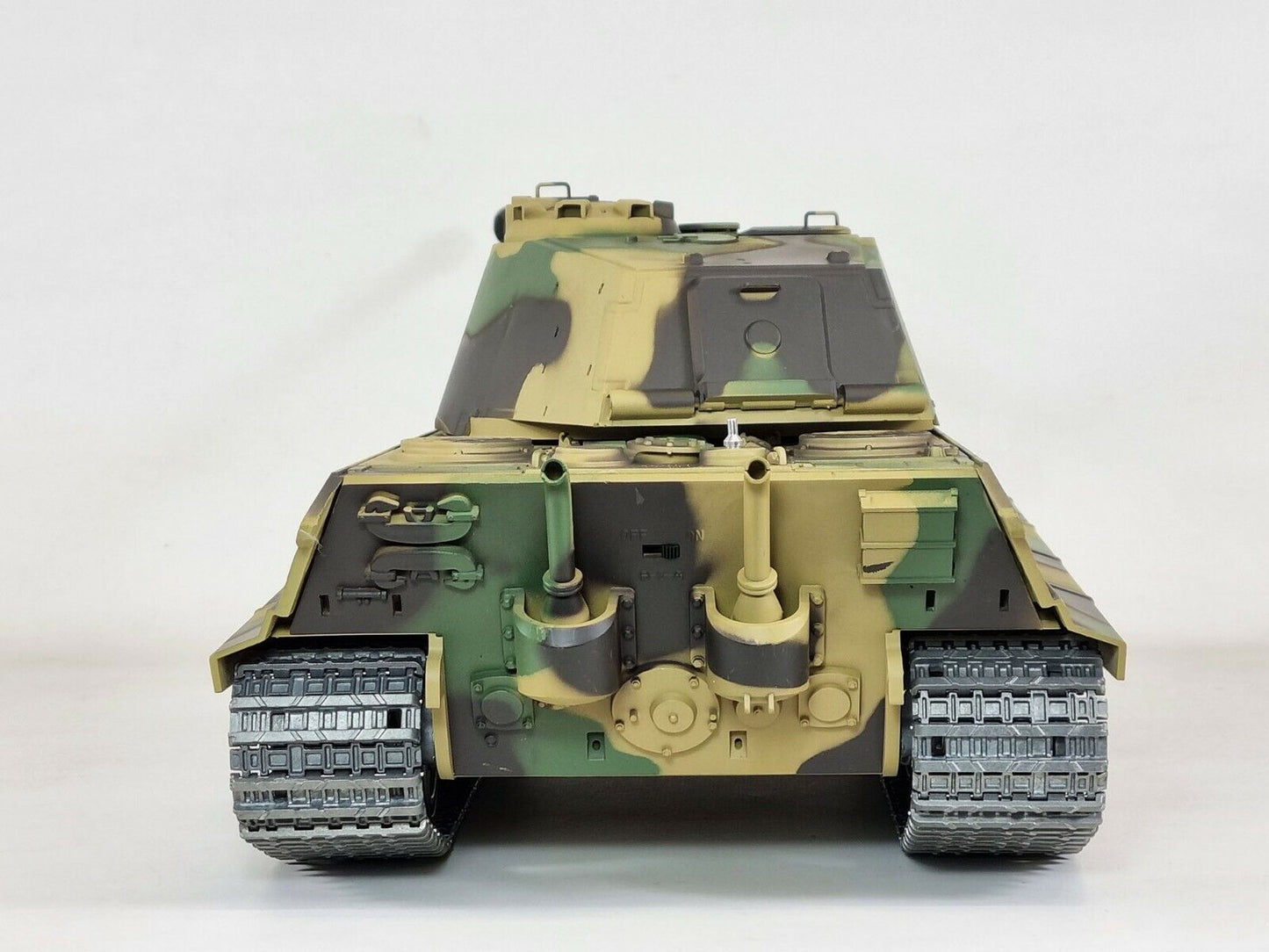 King Tiger Upgraded Metal Tracks, Wheels, Gearbox Barrel Recoil smoke Sound