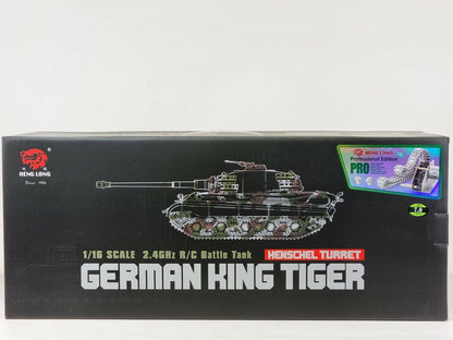 King Tiger Upgraded Metal Tracks, Wheels, Gearbox Barrel Recoil smoke Sound