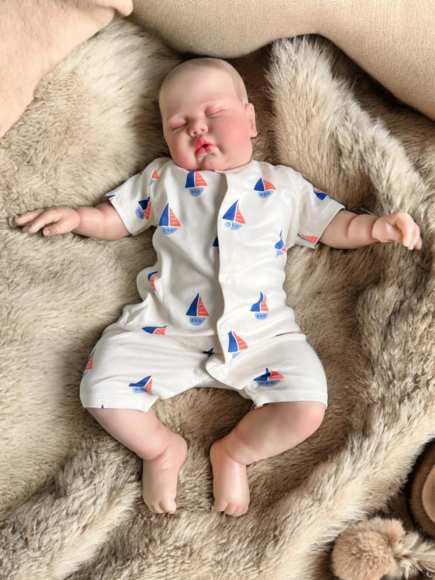 Sage – Closed Eyed Reborn Toddler Doll | Realistic Sleeping Boy – Crafted with Care in the UK