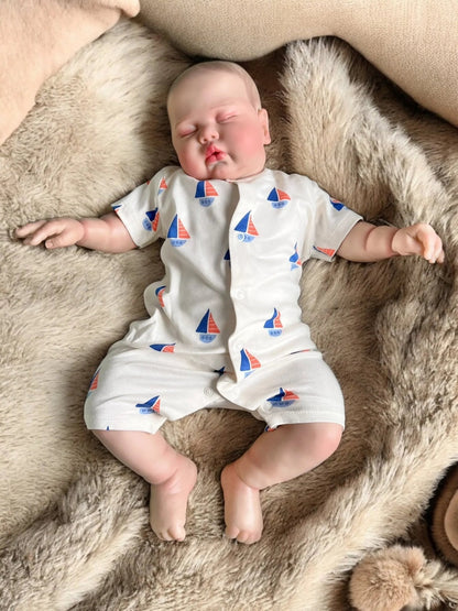 Sage – Closed Eyed Reborn Toddler Doll | Realistic Sleeping Boy – Crafted with Care in the UK