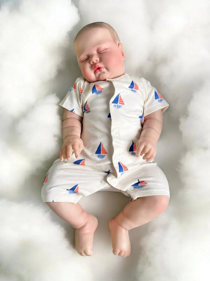 Sage – Closed Eyed Reborn Toddler Doll | Realistic Sleeping Boy – Crafted with Care in the UK