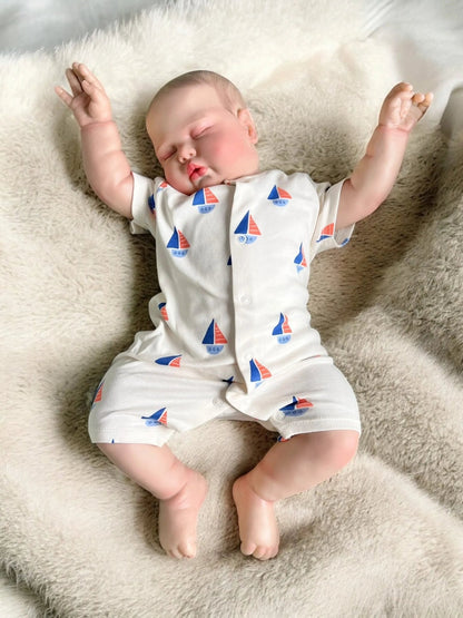 Sage – Closed Eyed Reborn Toddler Doll | Realistic Sleeping Boy – Crafted with Care in the UK