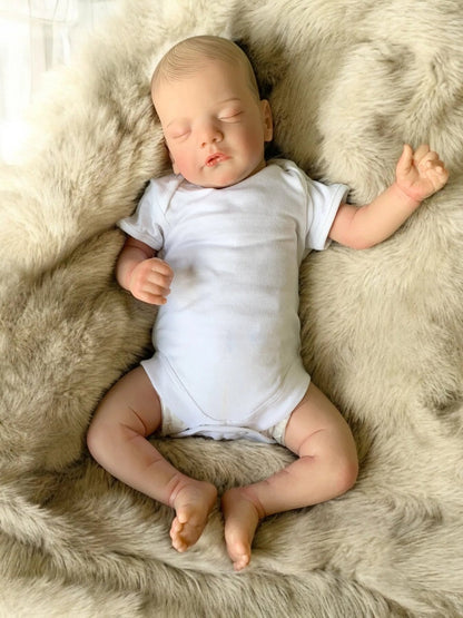 Sammy – Closed Eyed Reborn Baby Doll | Realistic Newborn Boy – Crafted with Care in the UK