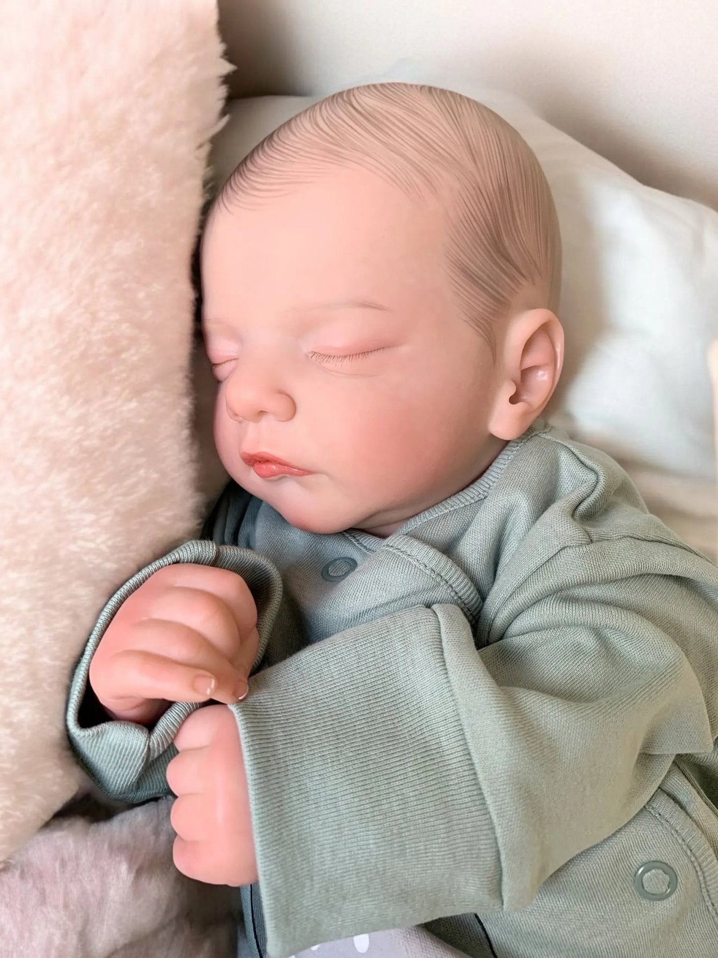 Sammy – Closed Eyed Reborn Baby Doll | Realistic Newborn Boy – Crafted with Care in the UK