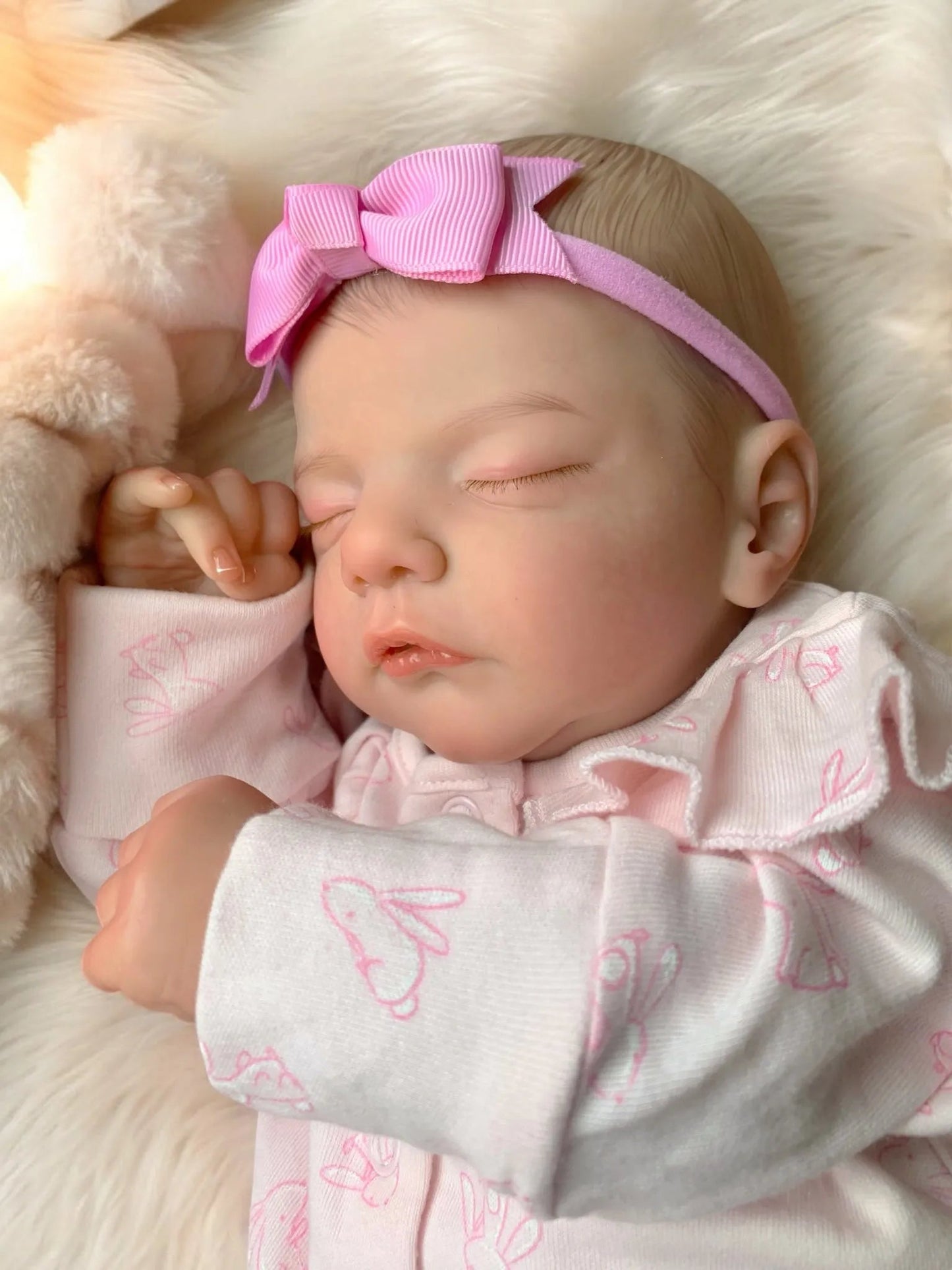 Sunny – Realistic Closed-Eyed Reborn Baby Girl Doll | Handcrafted Newborn from the UK