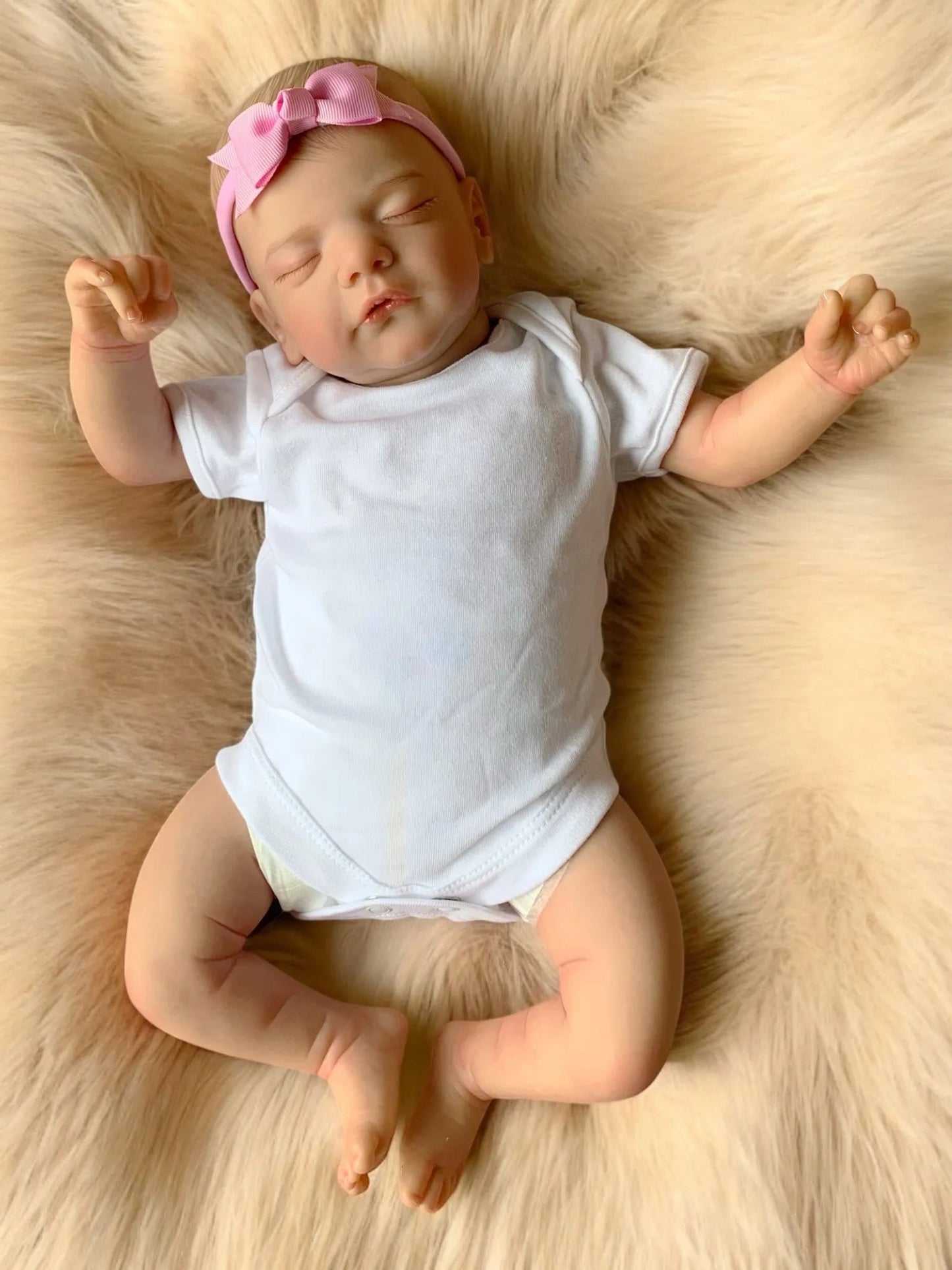Sunny – Realistic Closed-Eyed Reborn Baby Girl Doll | Handcrafted Newborn from the UK