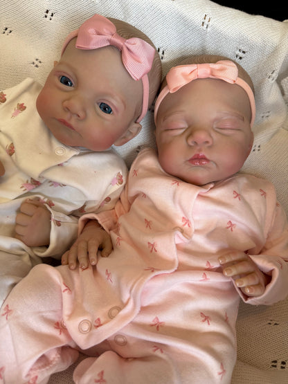 Isla & Iris – Twin Reborn Baby Girl Dolls | Handcrafted Newborn from the UK